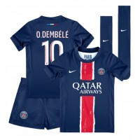 Camisa de Futebol Paris Saint-Germain Ousmane Dembele #10 Equipamento Principal Infantil 2024-25 Manga Curta (+ Calças curtas)